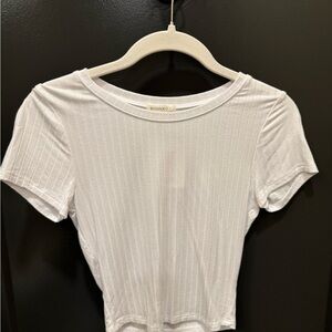 New With Tags White Ribbed Women's Top